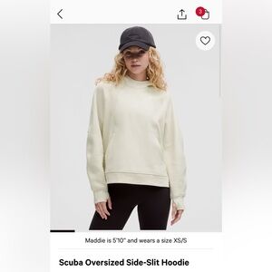 Lululemon scuba oversized side-slit hoodie